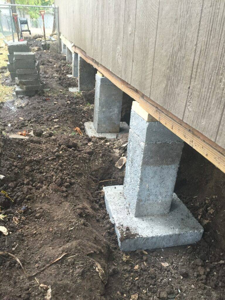 concrete perimeter block piers