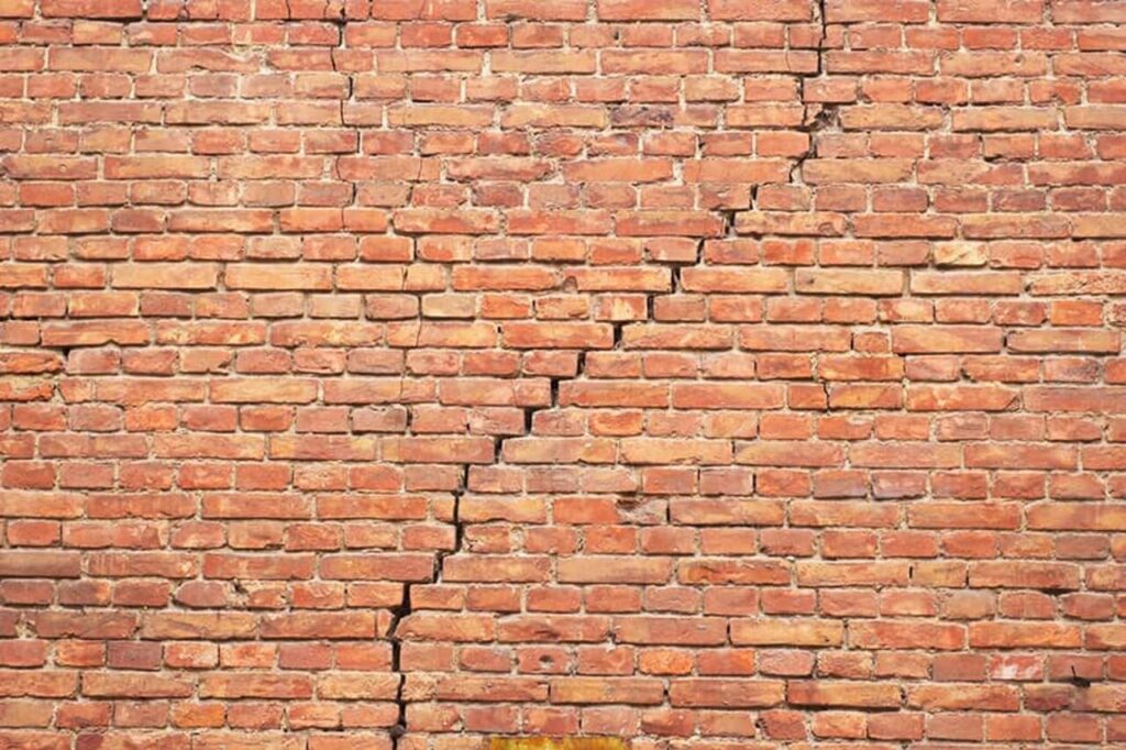 cracks in a brick house